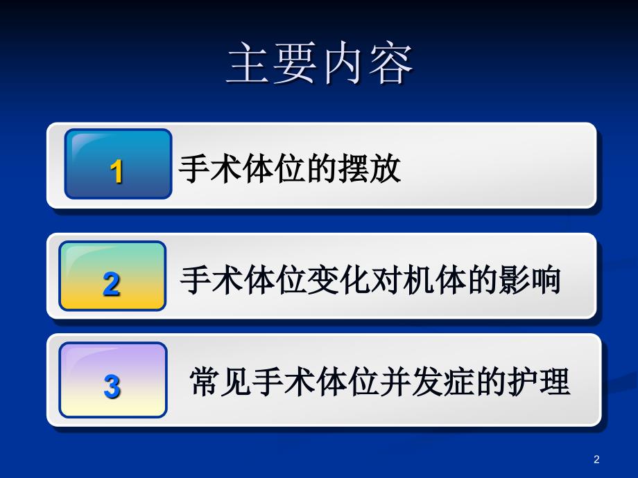 手术体位的摆放及并发症的预防ppt课件_第2页