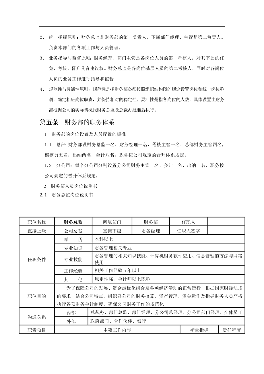 某通信设备有限公司财务部管理制度_第4页