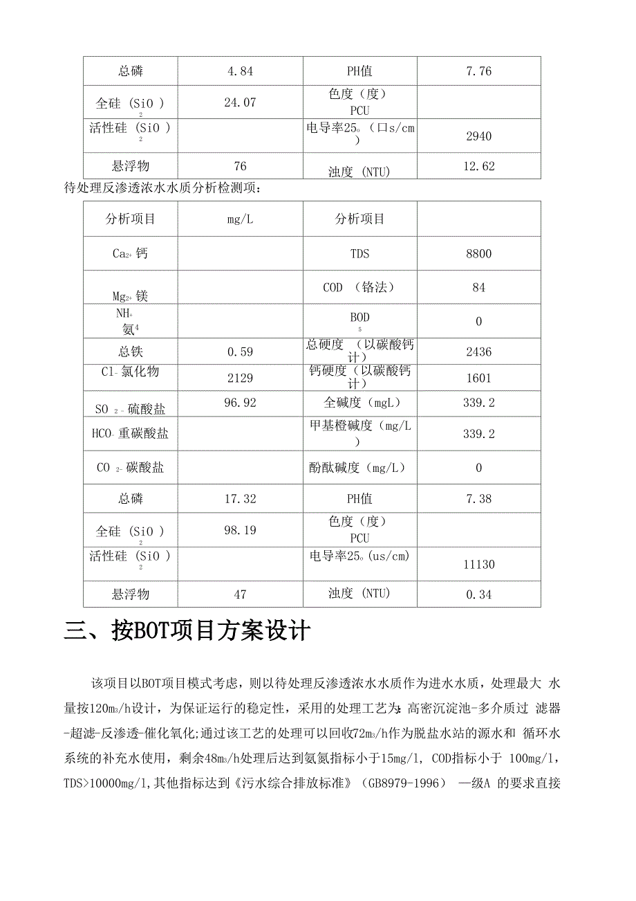 反渗透浓水、循环水弄排水处理方案_第4页