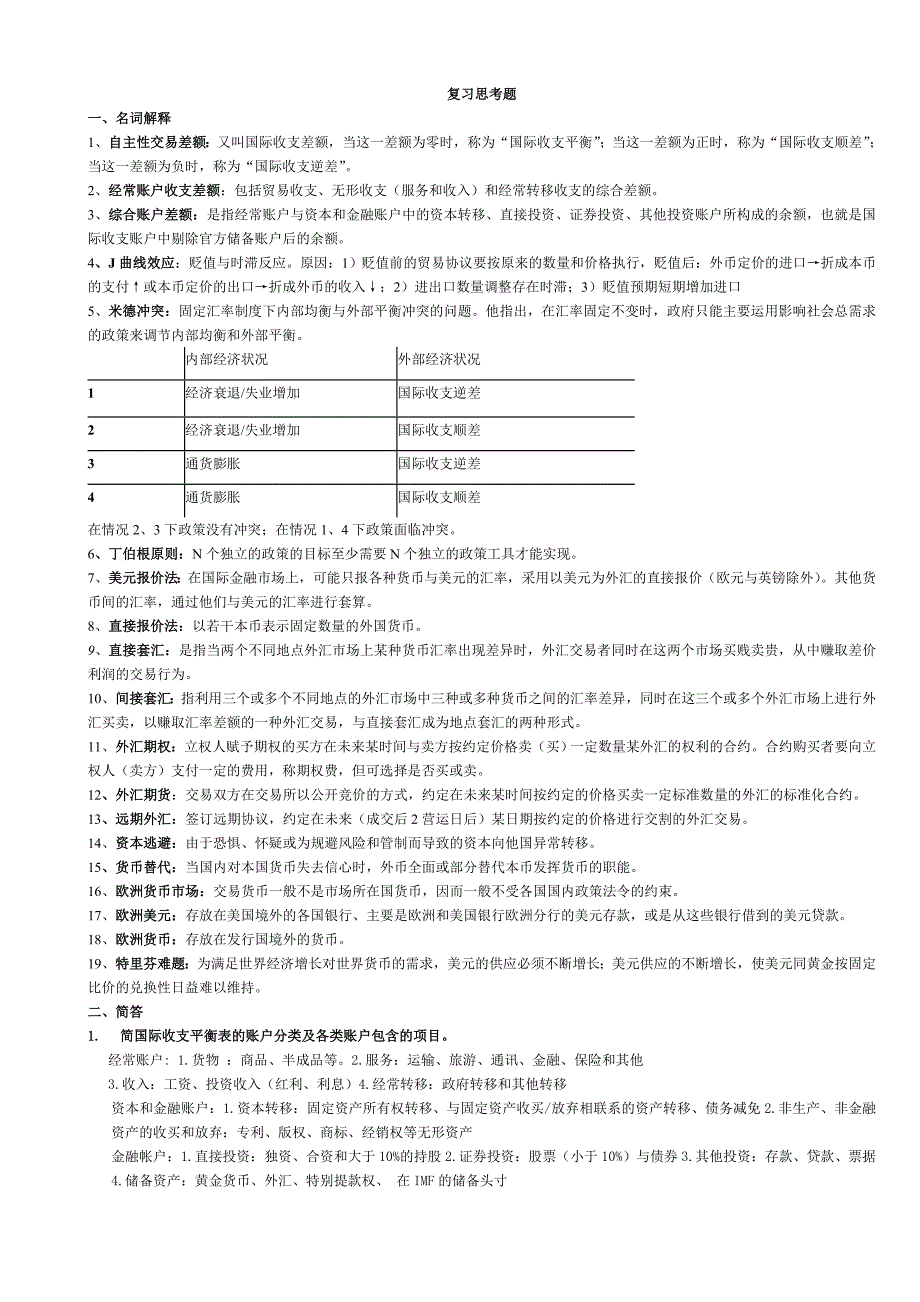 国际金融复习完整版.doc_第1页