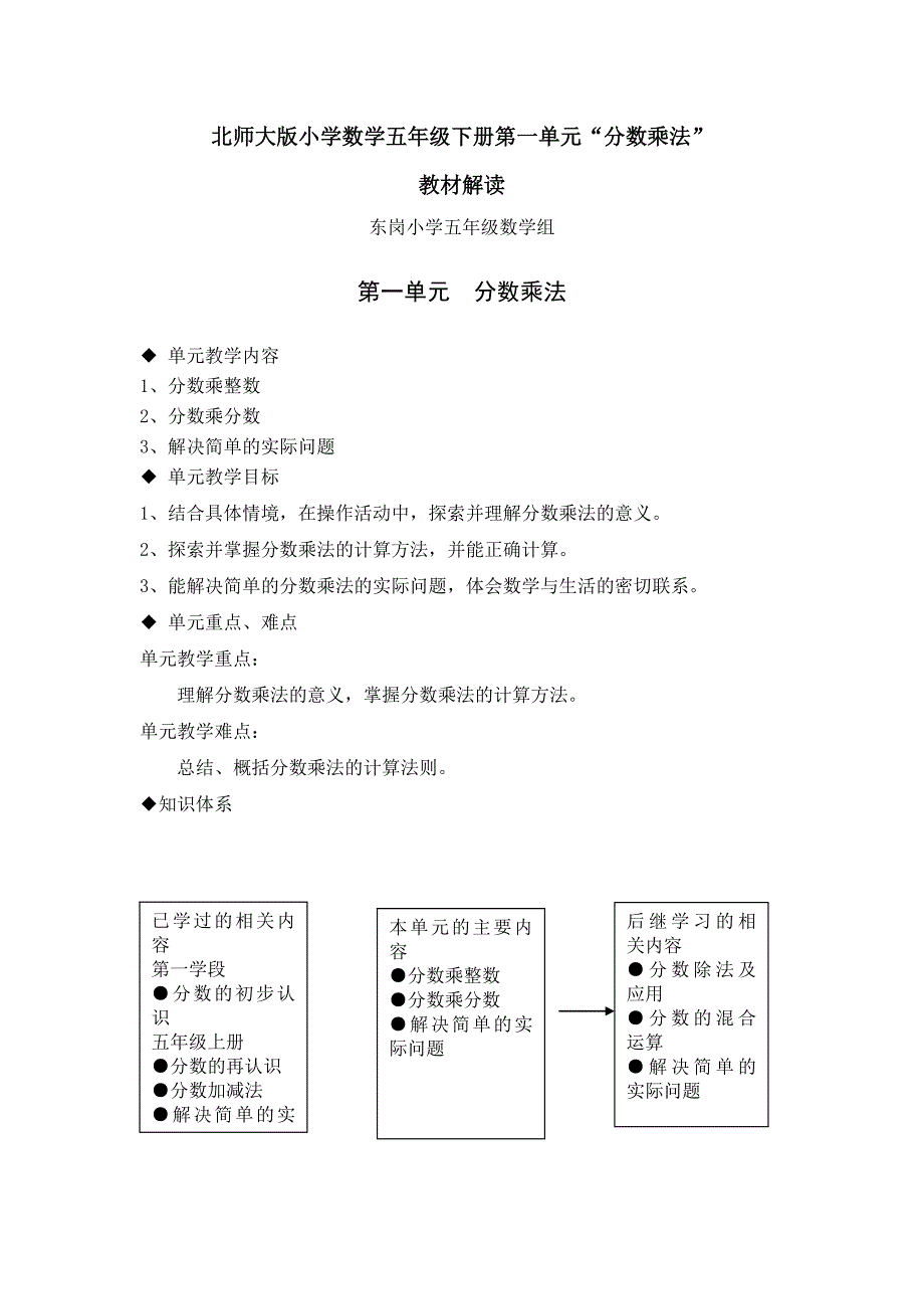 北师大版小学数学五年级下册第一单元教材解读_第1页