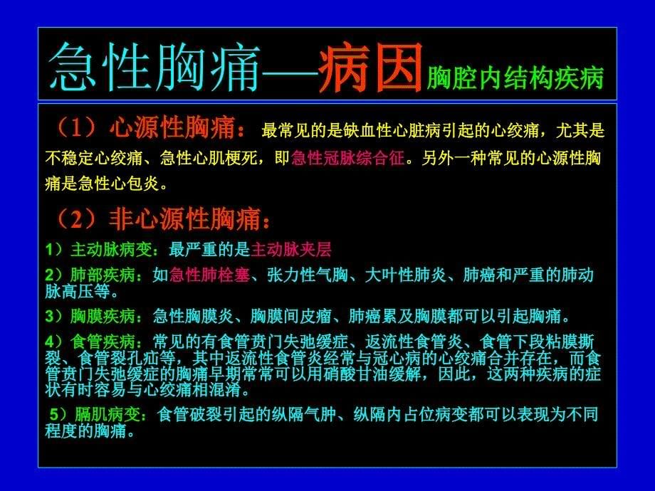 急性胸痛的诊疗思路与流程_第5页