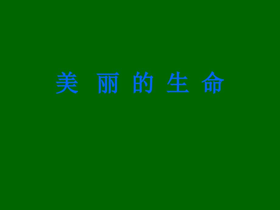 山东人民版小学品德与社会三年级下册美丽的生命PPT课件1_第1页