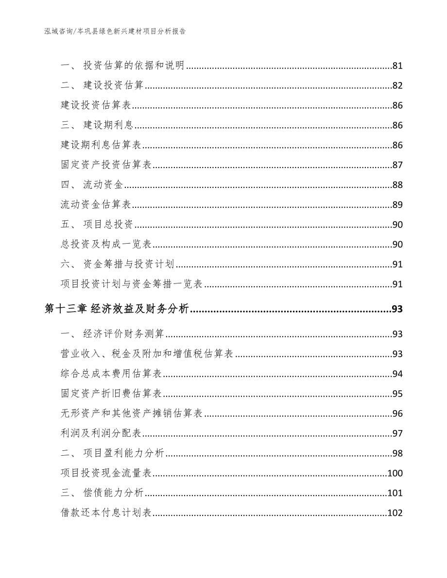 岑巩县绿色新兴建材项目分析报告_范文_第5页