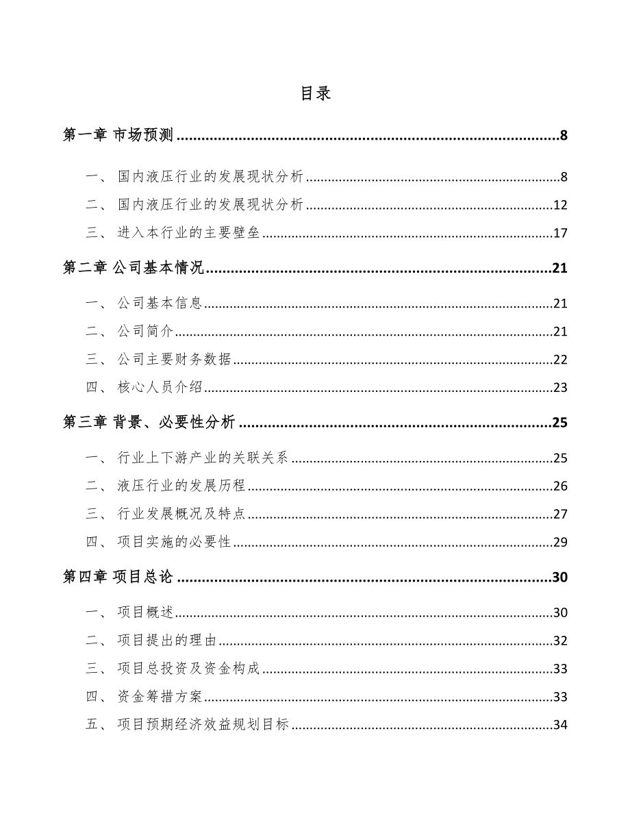 江西液压设备项目可行性研究报告_第4页