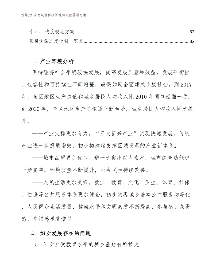 妇女发展宣传项目纯粹风险管理方案_第2页