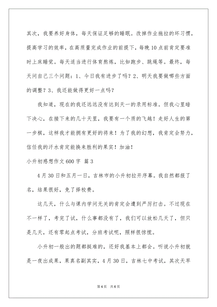 小升初感想作文600字_第4页