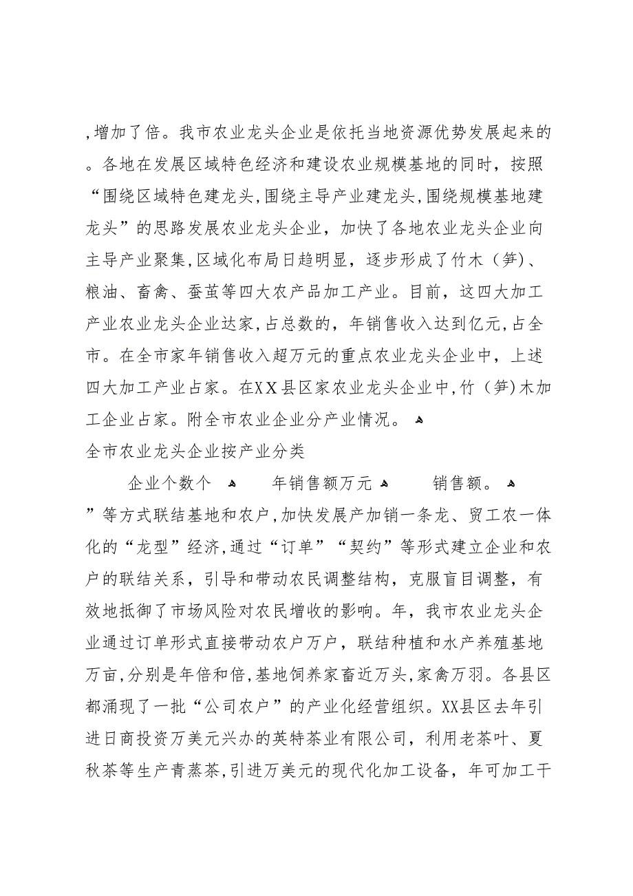 市农业龙头企业现状分析报告_第2页