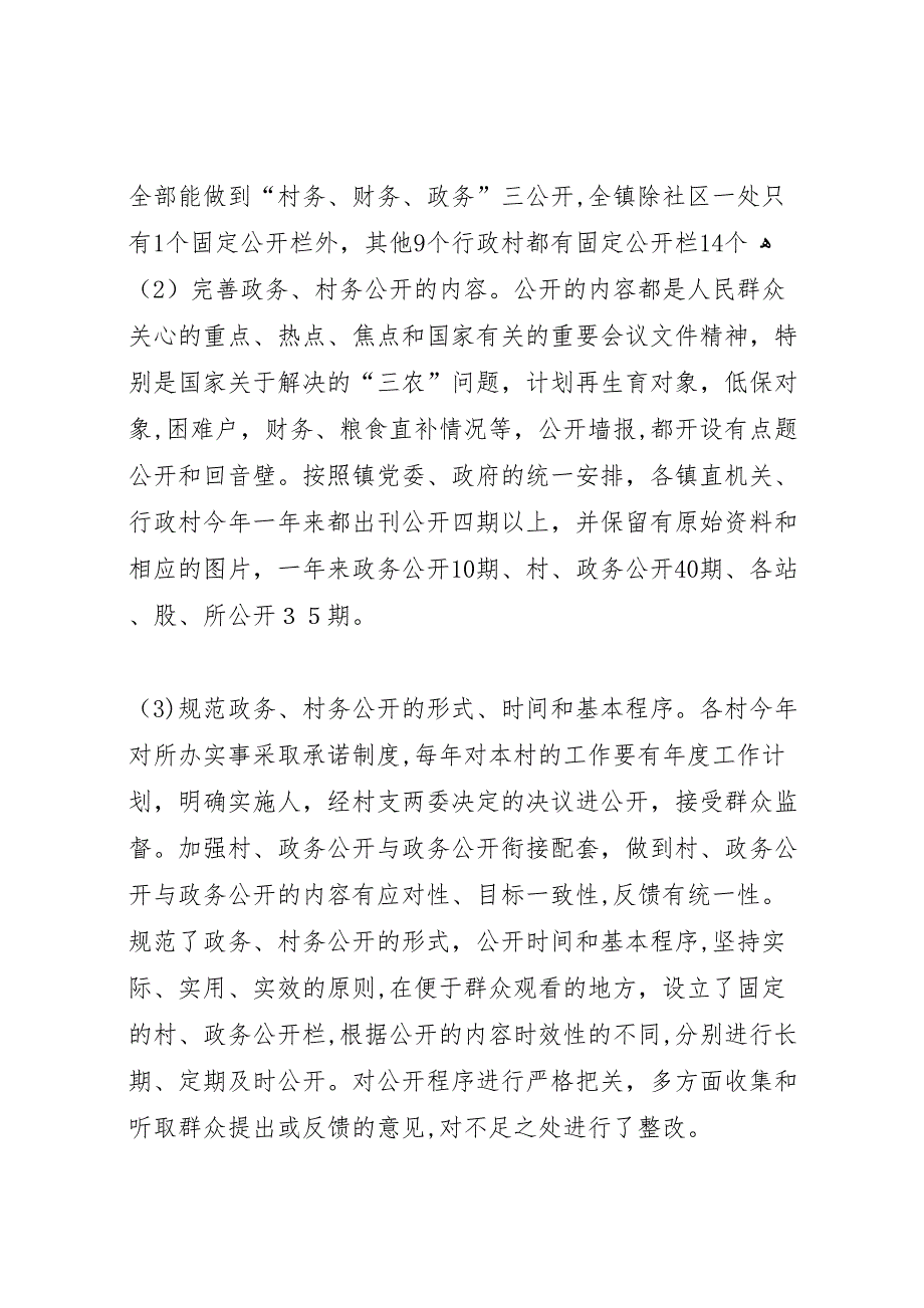 乡镇政府政务村务公开自查报告_第3页