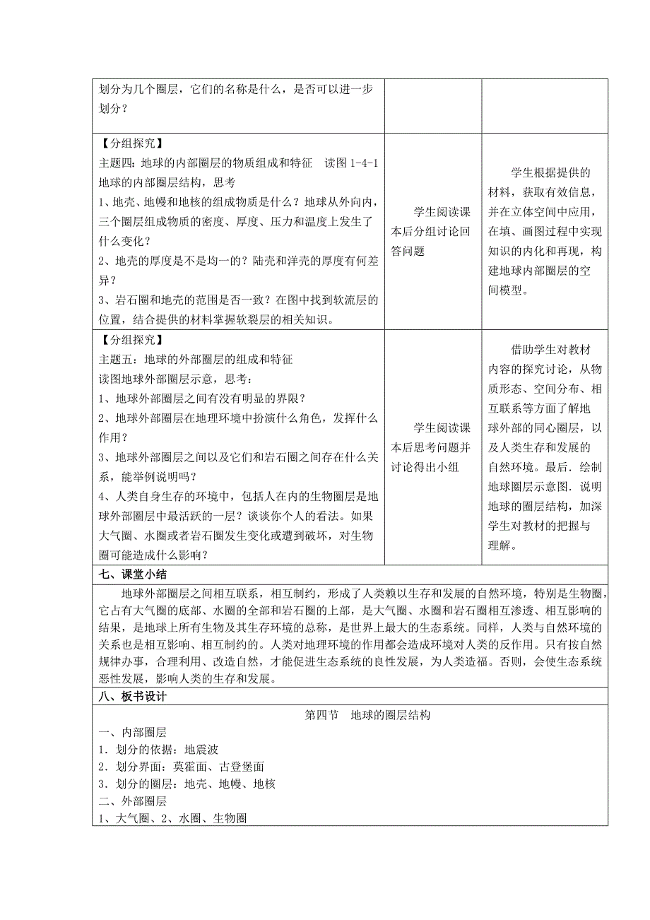 《地球的圈层结构》的教学设计_第3页