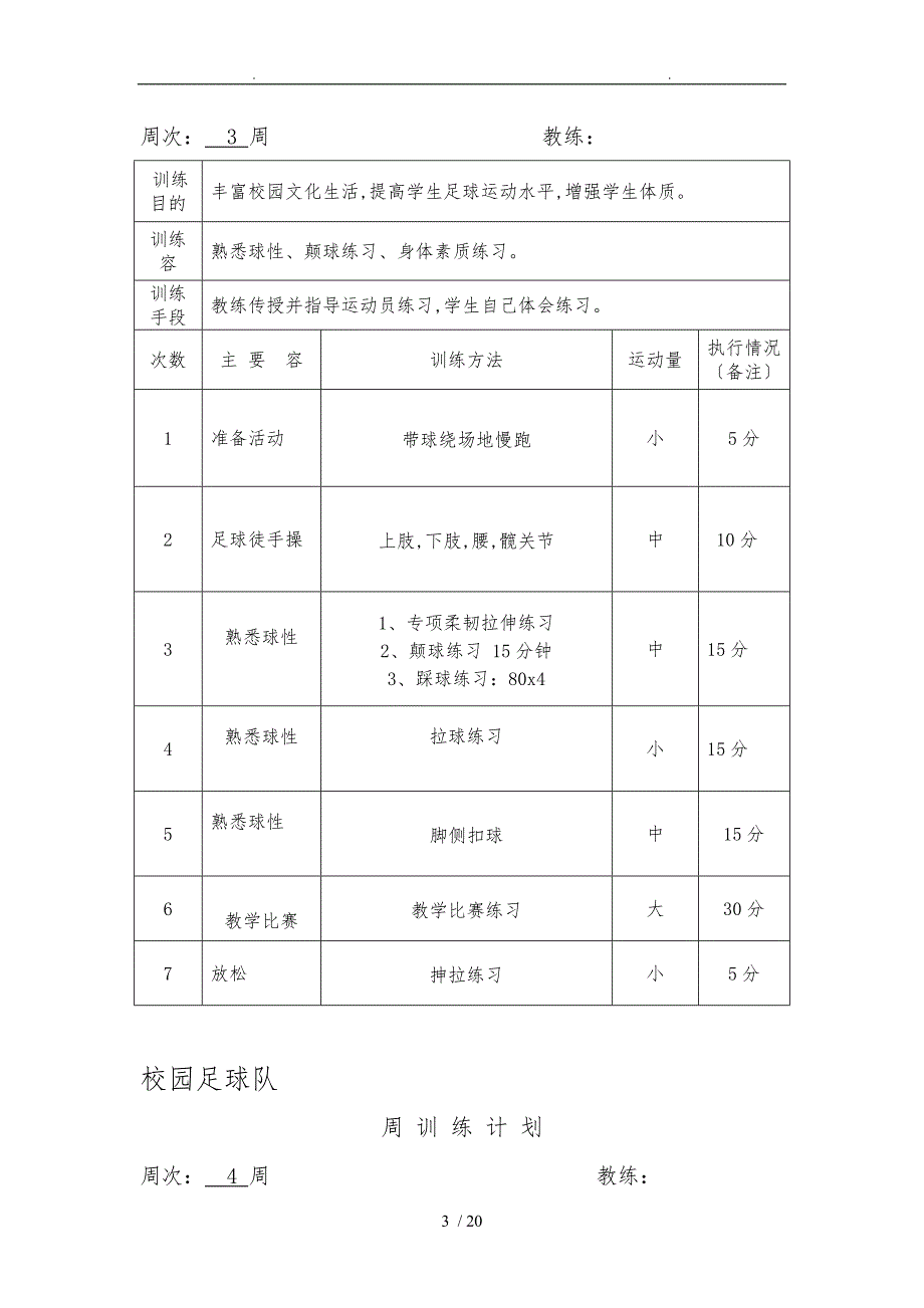 校园足球训练计划大纲_第3页