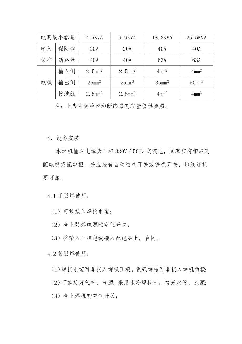 山东山大奥太电气有限公司WSM系列焊机专项说明书_第5页