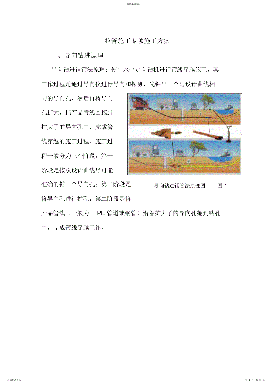 2022年拉管施工专项施工专业技术方案_第1页