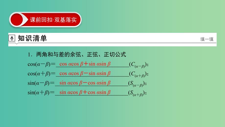 2020高考数学大一轮复习 第三章 三角函数、解三角形 第5节 简单的三角恒等变换课件 文 新人教A版.ppt_第3页