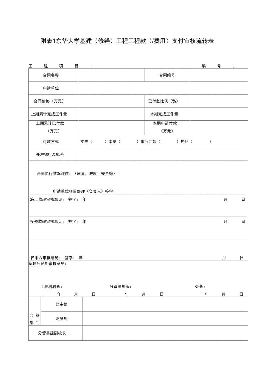 东华大学基建修缮工程项目管理实施细则_第5页