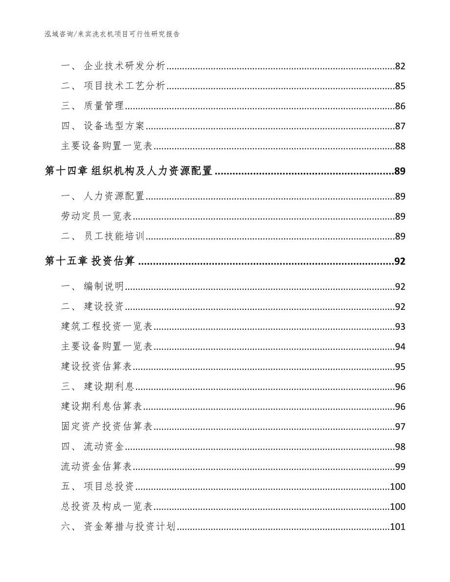 来宾洗衣机项目可行性研究报告范文模板_第5页