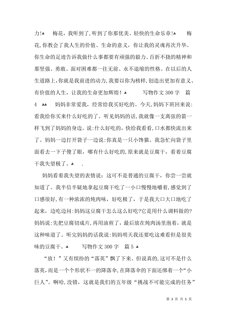 关于写物作文300字汇总6篇_第3页