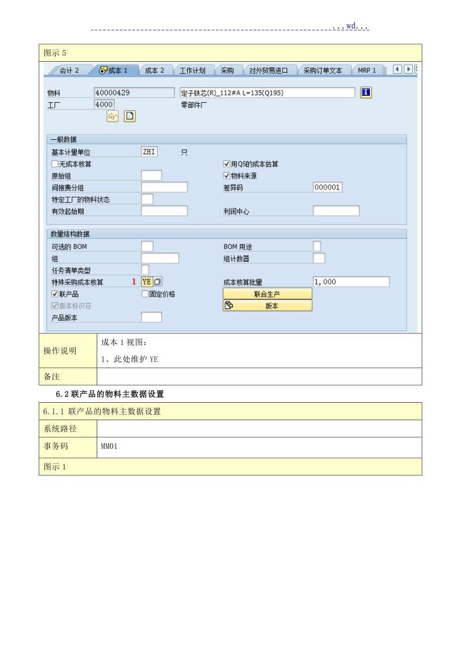 SAP系统中联产品和副产品的设置操作手册范文_第5页