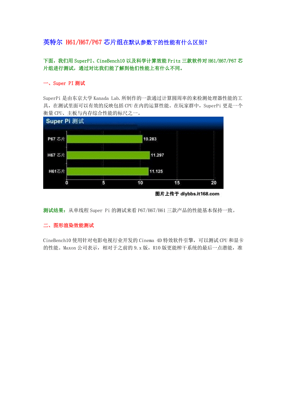 英特尔 H61H67P67芯片组在默认参数下的性能区别.doc_第1页