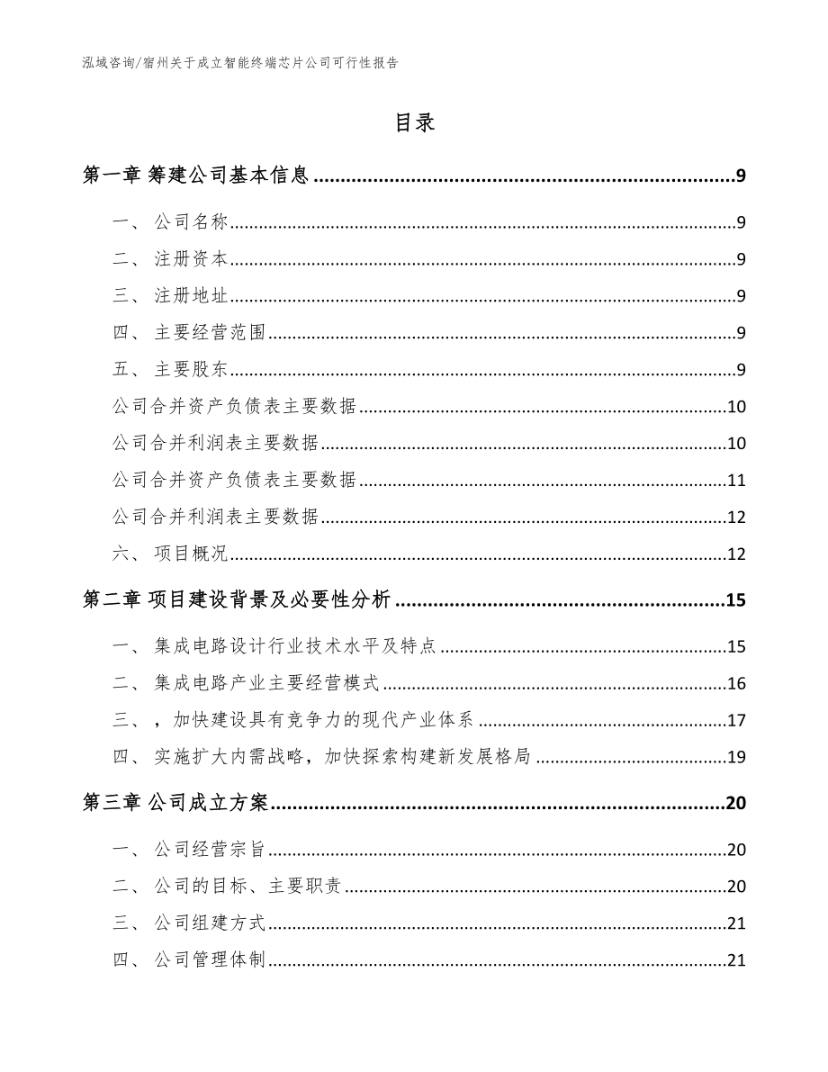 宿州关于成立智能终端芯片公司可行性报告（范文参考）_第2页