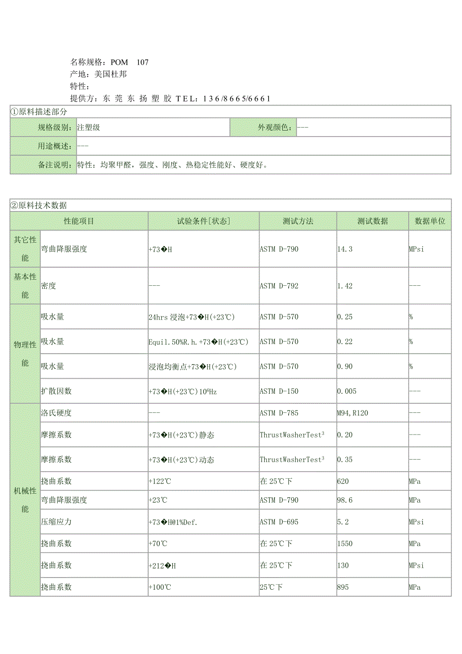 POM 107物性表.doc_第1页