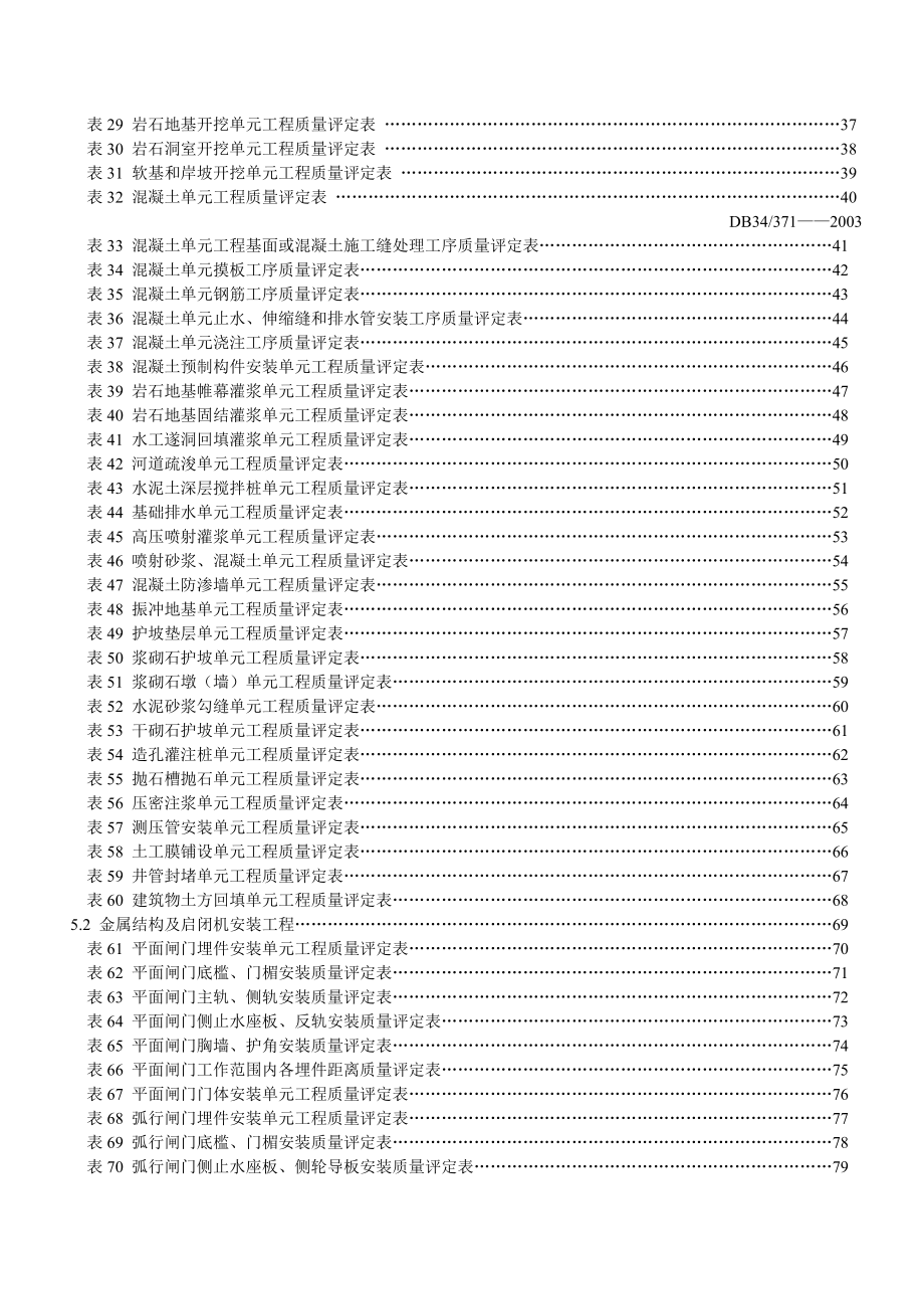 水利水电工程质量评定标椎表格_第4页