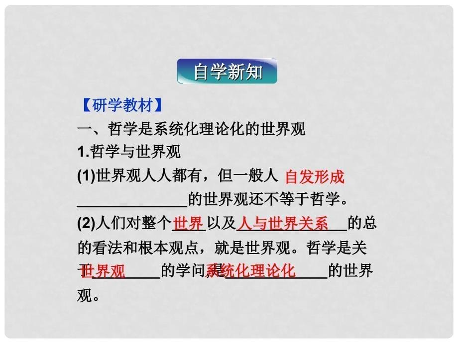 高中政治 第一单元第一课第二框关于世界观的学说课件 新人教版必修4_第5页