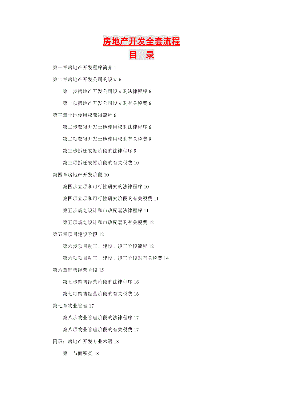 房地产开发全套标准流程_第1页