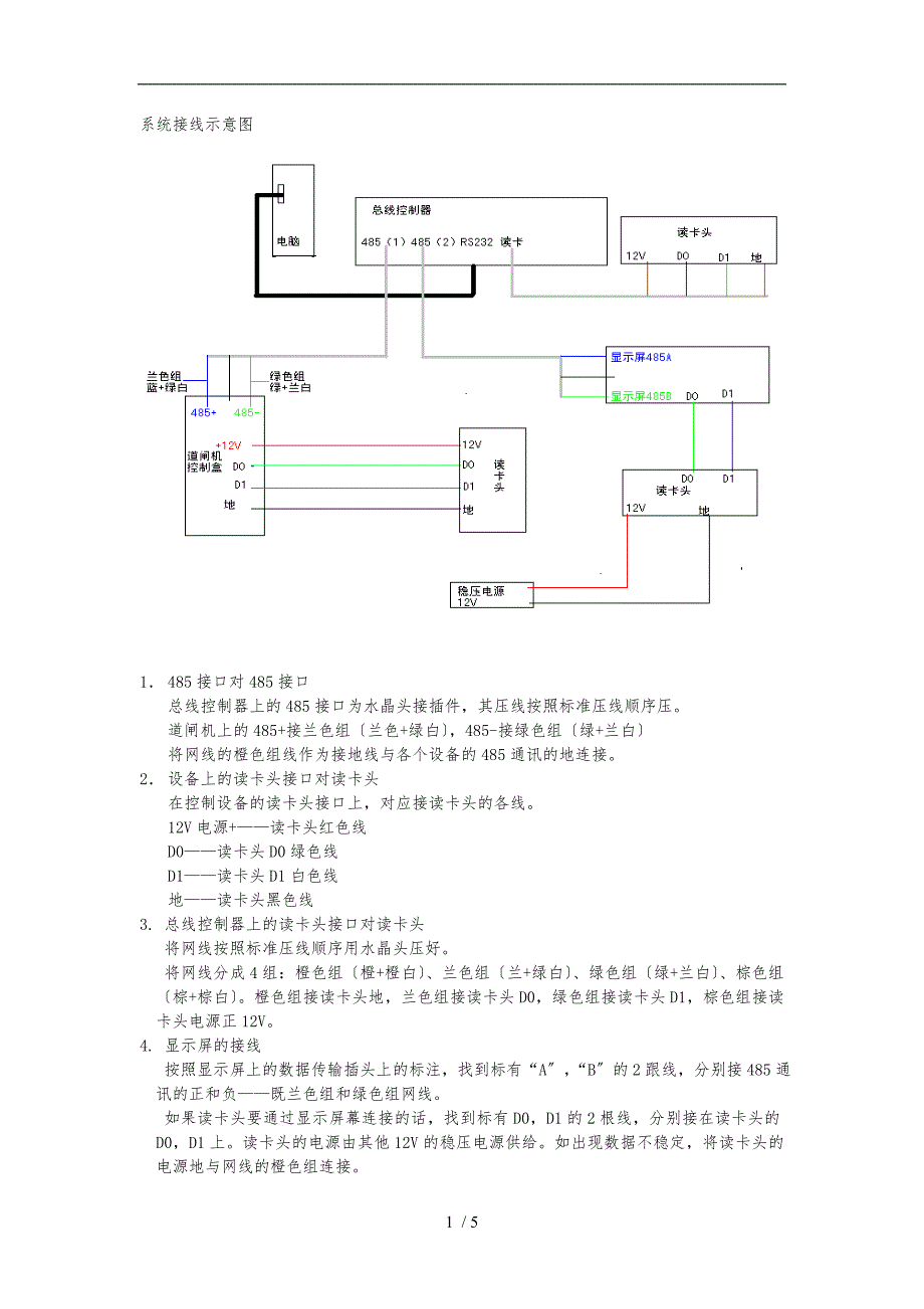 智能道闸机系统-接线-调试说明_第1页