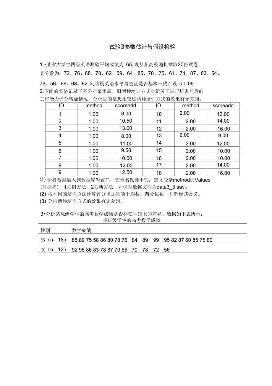 试验3参数估计与假设检验_第1页