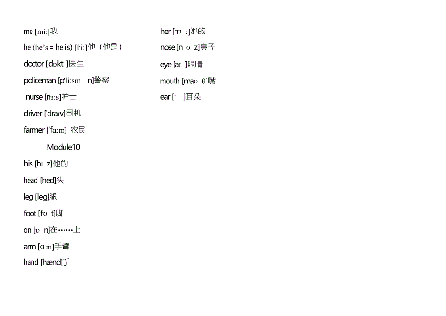 2021年外研版小学英语(三起)三年级上册单词表(含音标)_第4页