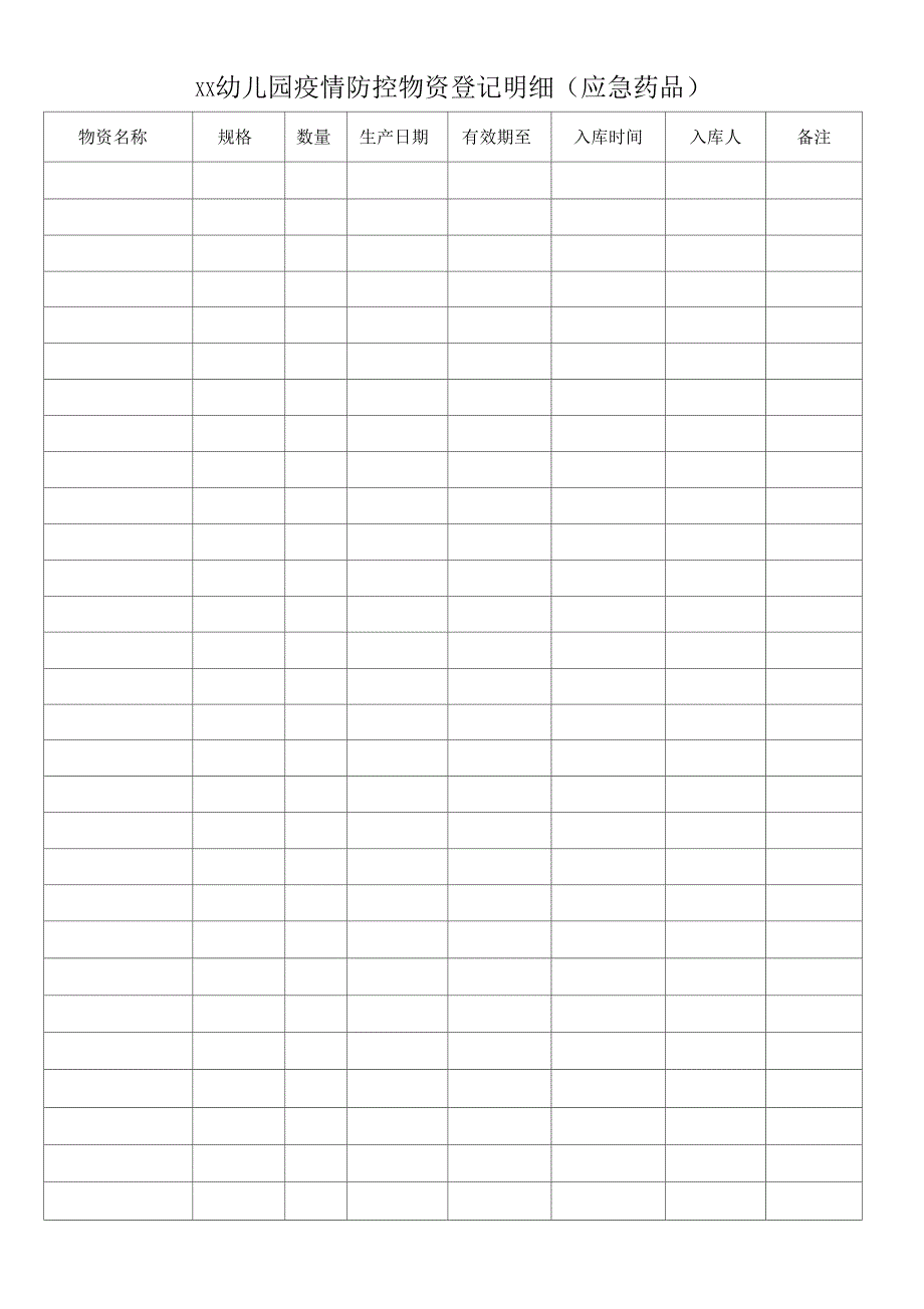 幼儿园疫情防控物资储备明细_第4页