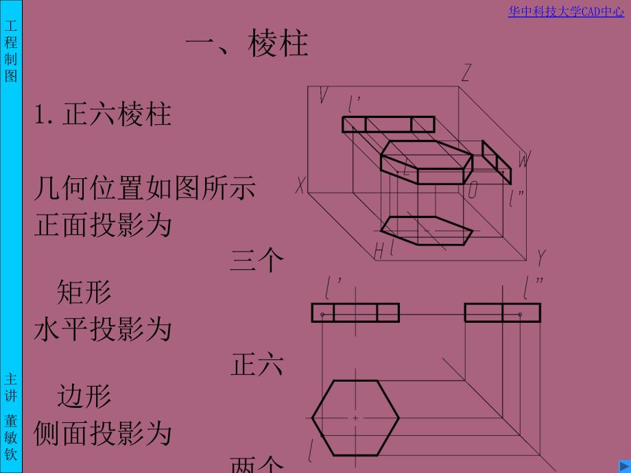 工程图基本体的投影平面立体ppt课件_第3页