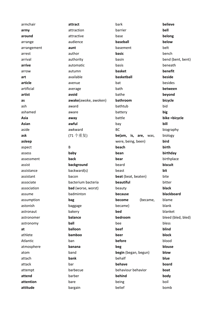 2015北京高考英语3050单词Word版打印版_第2页