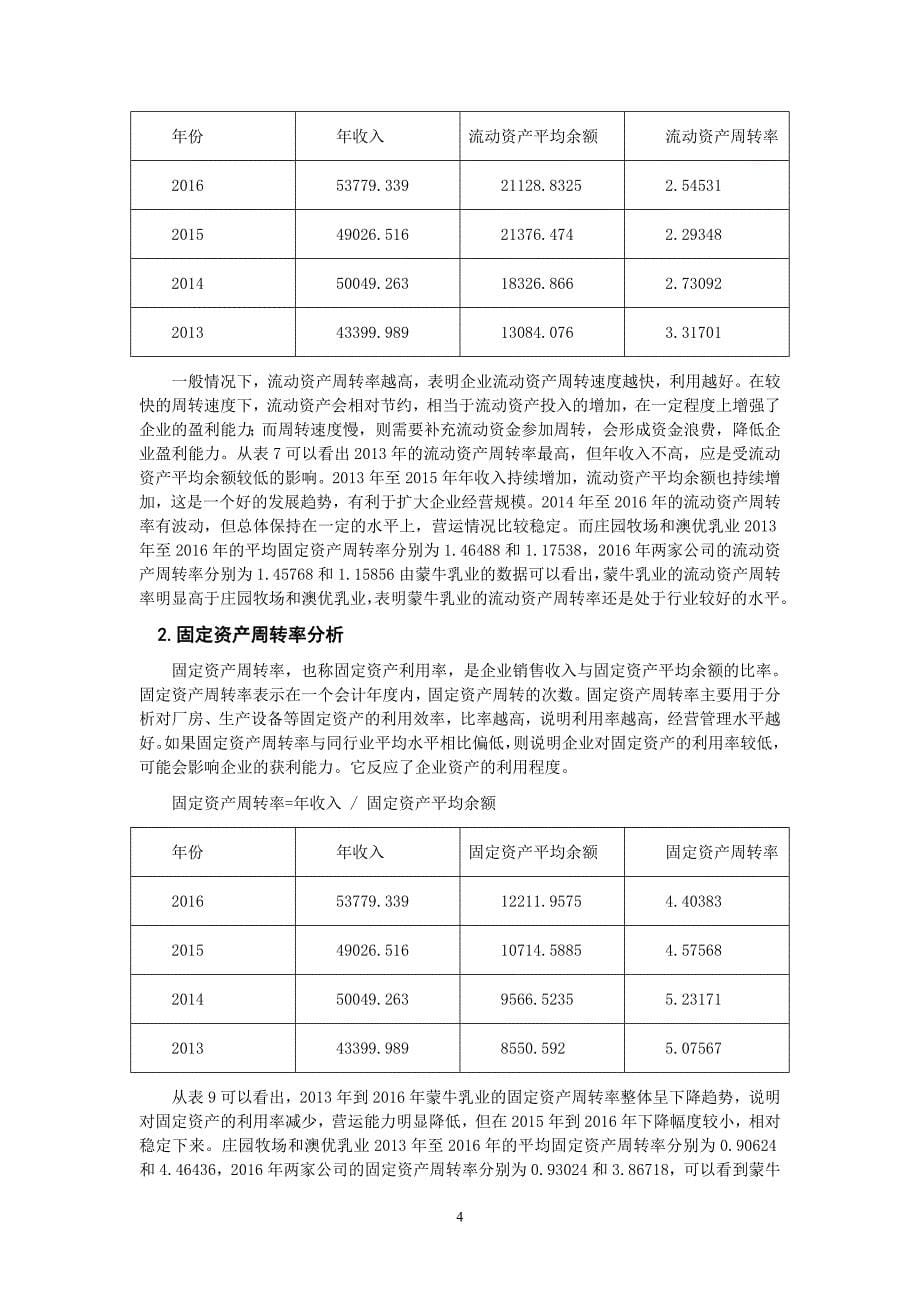 基于蒙牛乳业近几年的财务状况进行的财务报表分析_第5页