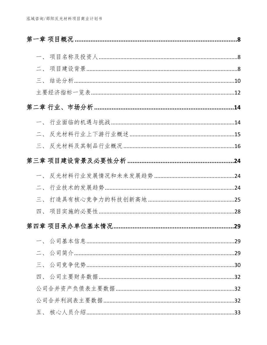 邵阳反光材料项目商业计划书_第3页