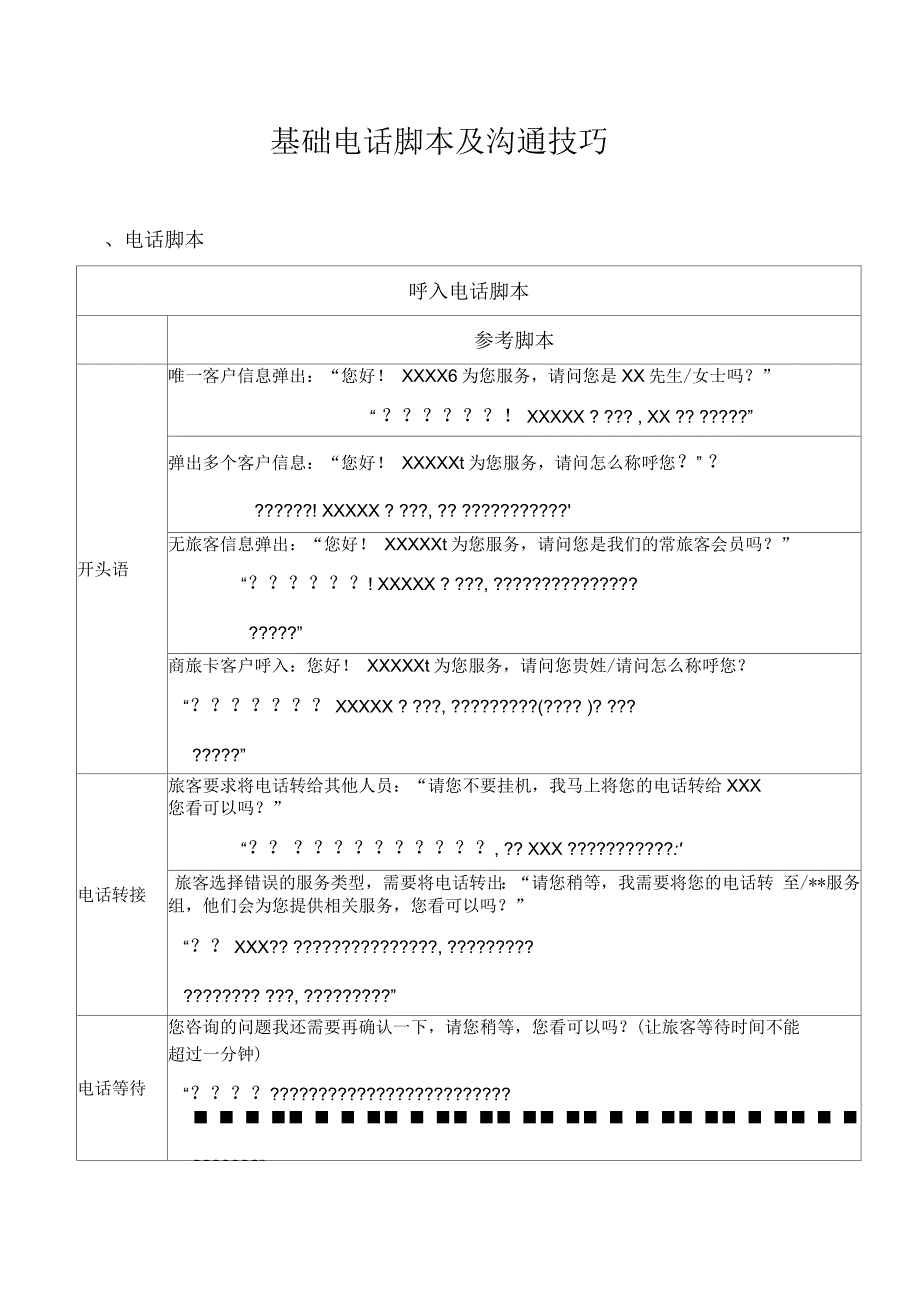 中韩航空基础电话礼仪对照_第1页