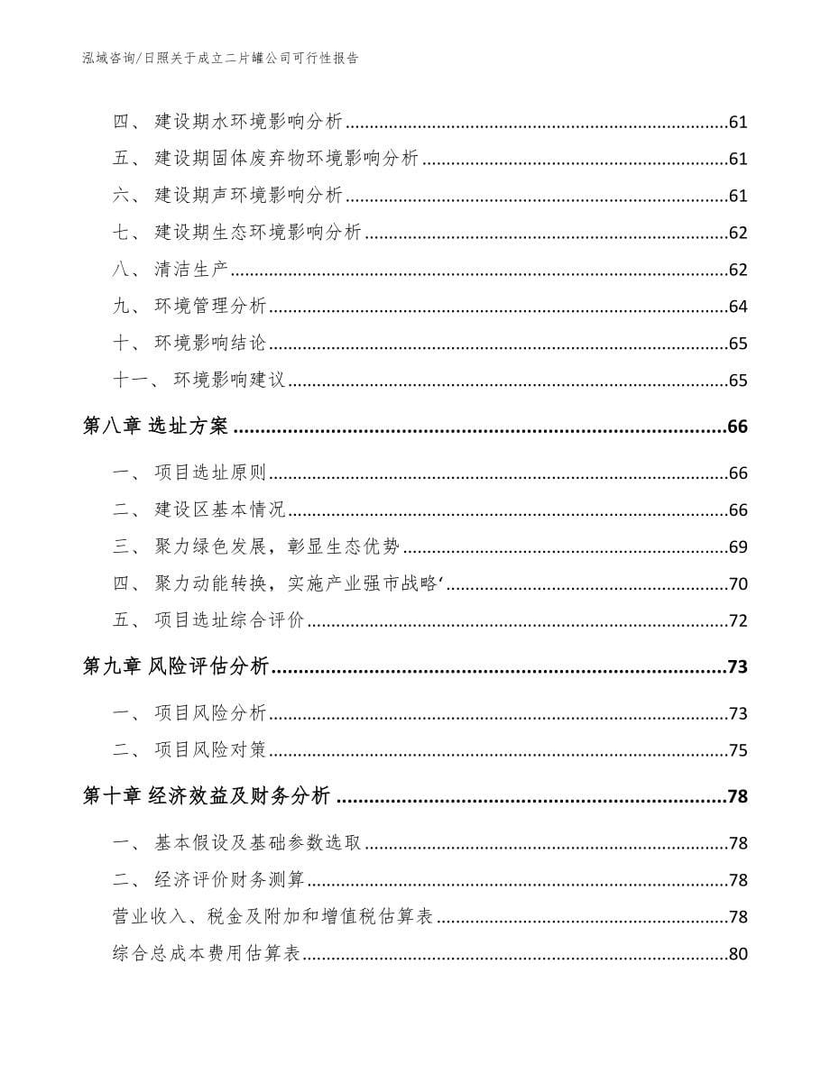 日照关于成立二片罐公司可行性报告【范文模板】_第5页