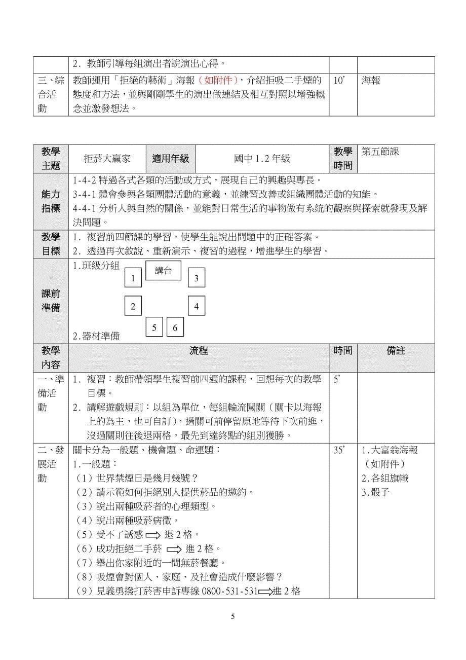 菸害防制创意教学活动设计.doc_第5页