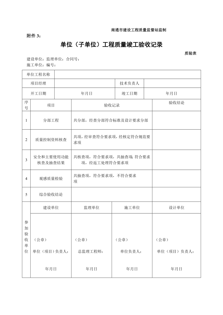 新版市政工程施工与质量验收规范表格优质资料_第4页