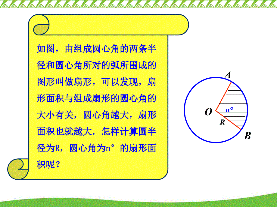 一条弧和经过这条弧的端点的两条半径所组成的图形叫做扇形_第3页