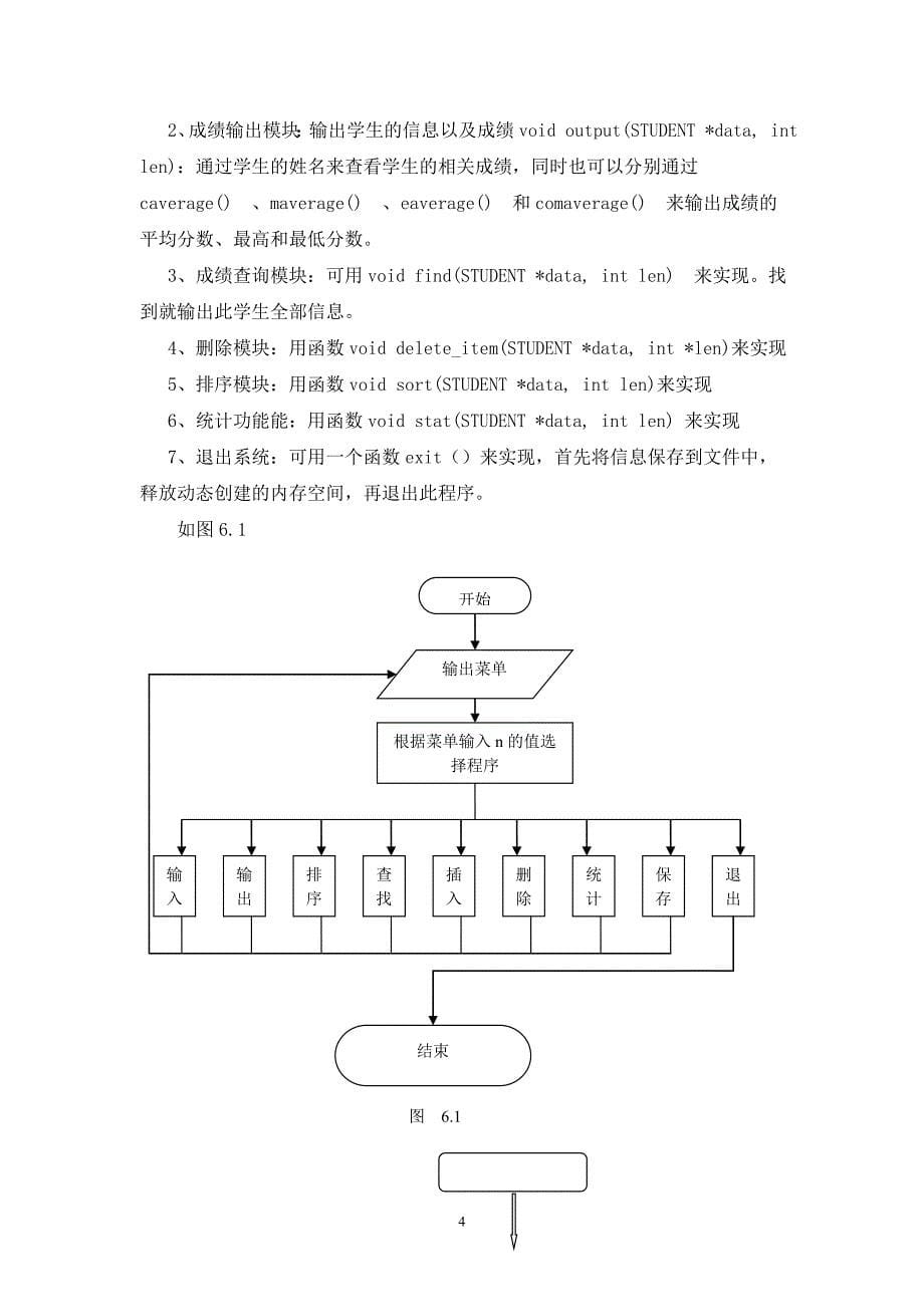 C语言课程设计_学生成绩管理系统_第5页