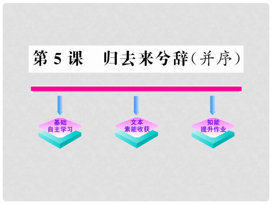 版高中语文 5 归去来兮辞（并序）课件 鲁人教版必修1_第1页