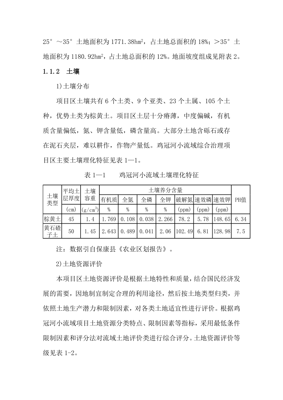 鸡冠河小流域水土保持项目可行性研究报告.doc_第3页