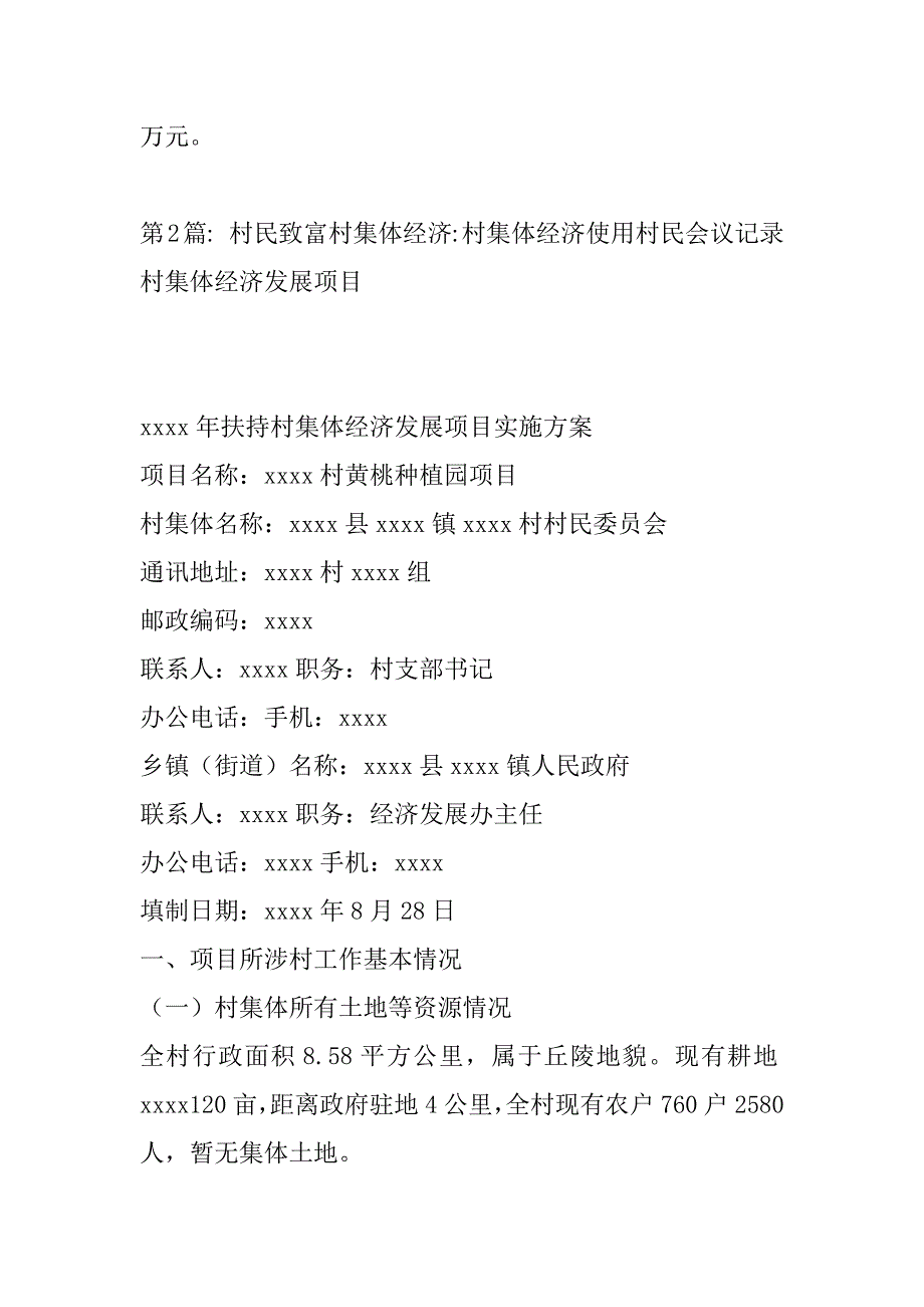 2023年村民致富村集体经济-村集体经济使用村民会议记录_第3页