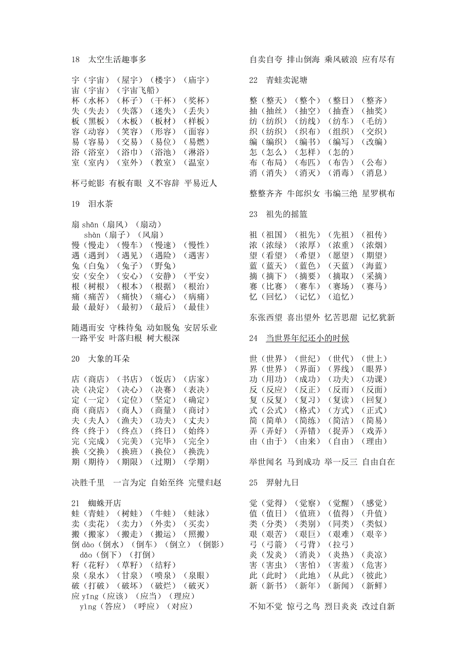 部编二年级语文下册扩词_第4页