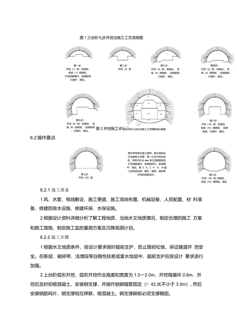 隧道三台阶七步开挖法施工工艺工法_第4页