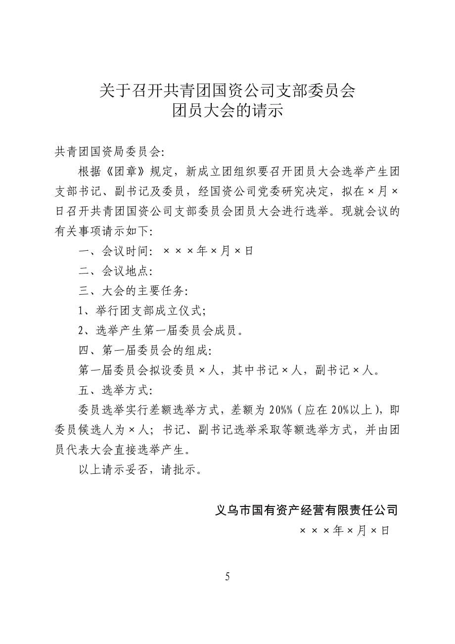 团支部委员会成立程序_第5页