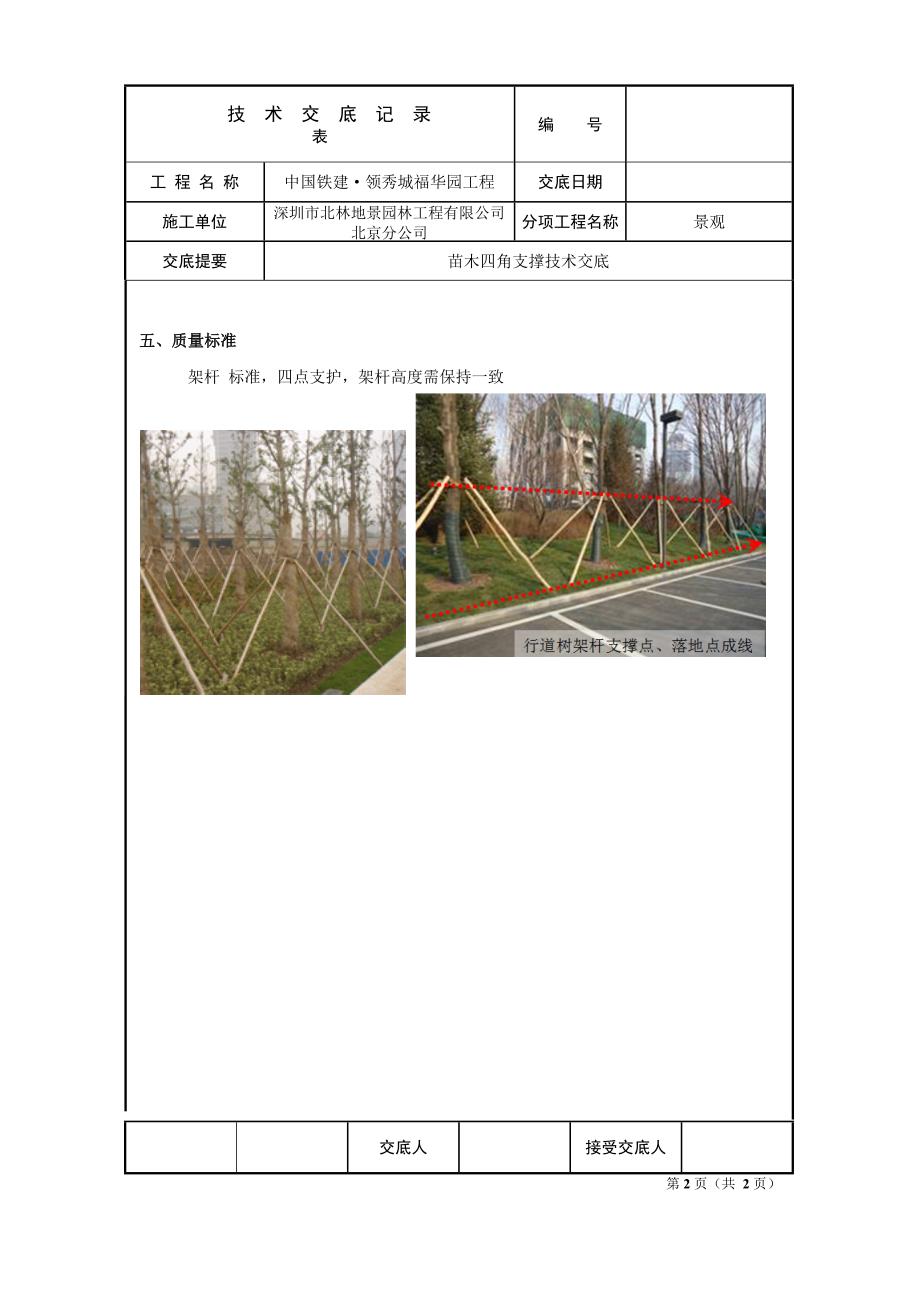 苗木四角支撑技术交底_第2页