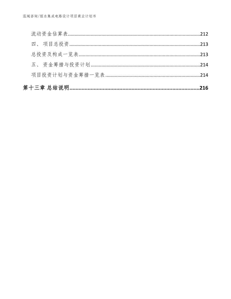 丽水集成电路设计项目商业计划书_第5页